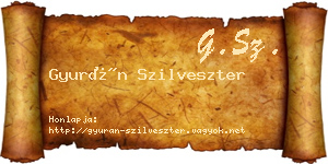 Gyurán Szilveszter névjegykártya
